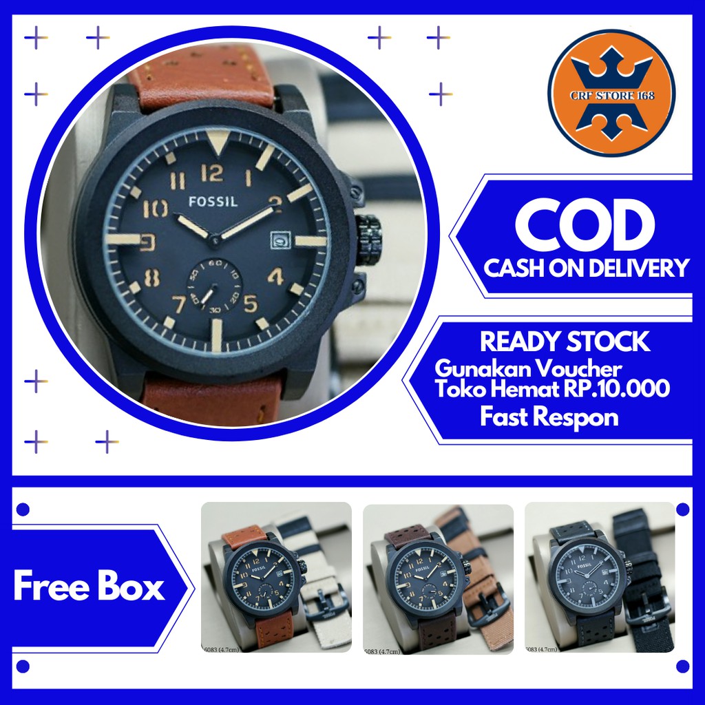 Jm Jam Tangan Fashion Pria Cowok Cowo Anti Air Tali Kulit Kanvas Tanggal Aktif Keren Dki Jakarta S09