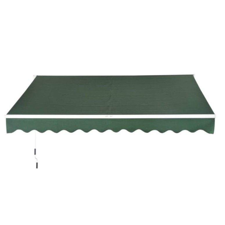 KRISBOW Awning Gulung/Kanopi Lipat CafeRumah 4Mx2.5M Green