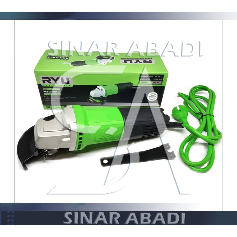 MESIN GERINDA TANGAN LISTRIK RYU RSG 100-3 GRINDER MESIN GERINDA RYU RSG100-3