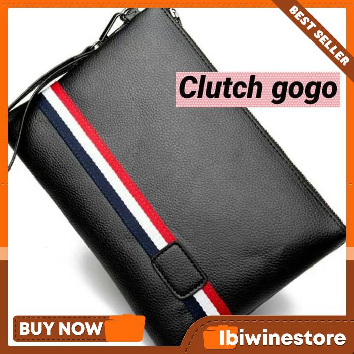 Promo terlaris Bh122 Cluthbag Kulit Asli Handbag Kulit Tas Tangan Kulit Pria Original Tas Gogo Brand