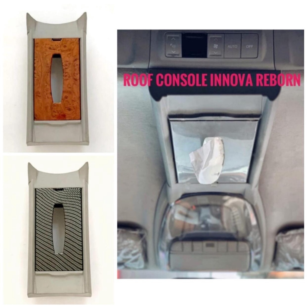 Kokpit All New Innova Reborn Roof Console Tempat Tissue Tisu Wood Carbon