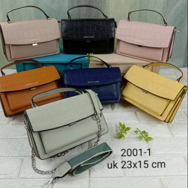 TAS SELEMPANG WANITA IMPORT || FASHION TERBARU MOTIF CROCO || CK 2001-1#