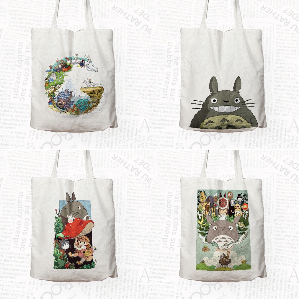 Totebag " Studio Ghibli | TOTORO " | Tote Bag Kanvas | Tas Wanita Kuliah