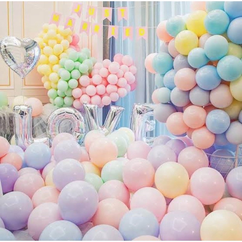 Balon Latex Macaron / Balon Warna Pastel 12inch