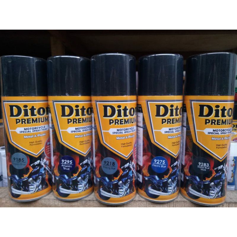 Pilok Pilox Cat semprot Diton premium biru doff dop blue putih grey clear pernis abu abu 400cc