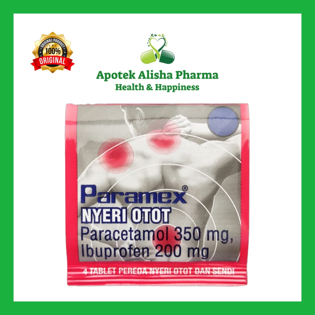 Paramex Tablet / Nyeri Otot / Flu Batuk (Strip 4tablet ) - Paramek Tablet Biru / Merah / Hijau Obat Sakit Kepala / Pusing / Nyeri Otot Sendi / Flu Pilek / Batuk