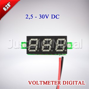 Micro Voltmeter Digital DC 0.28 Inch Volt Tegangan Meter Kecil DIY Box Mod