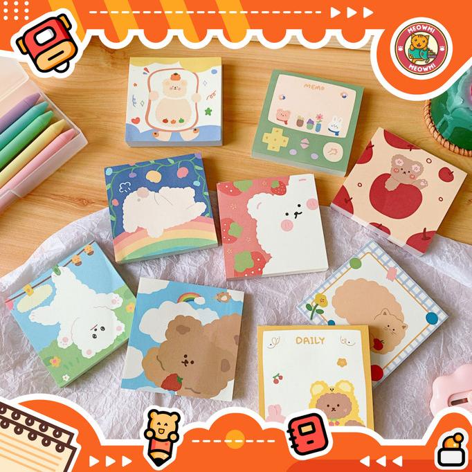 

hanya disini] Memo Pad Cute Bear Beruang Aesthetic Notes 100 lembar MB0121