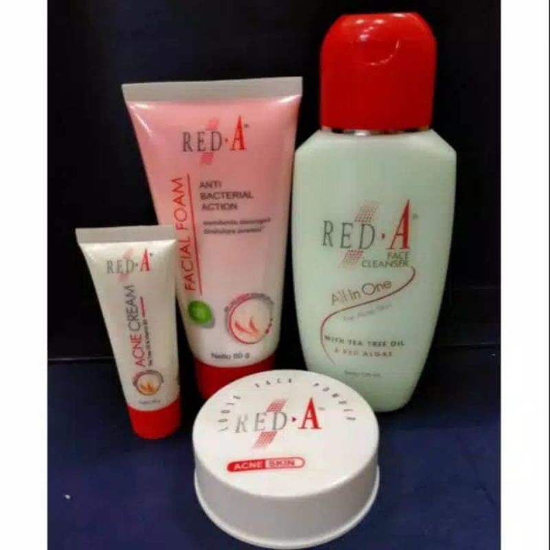 ❤️GROSIR❤️Red-A Paket ACNE SERIES [Free gift cantik]