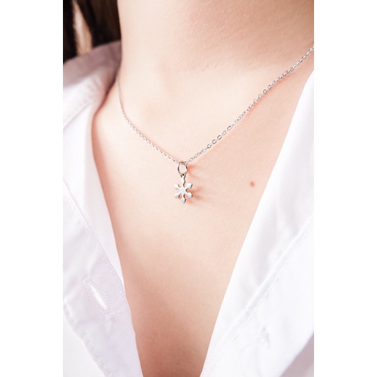 CHIWY.ID | NATHANIA NECKLACE | KALUNG SNOWDROP | KALUNG SALJU | STAINLESS - ANTI KARAT | ANTI HITAM