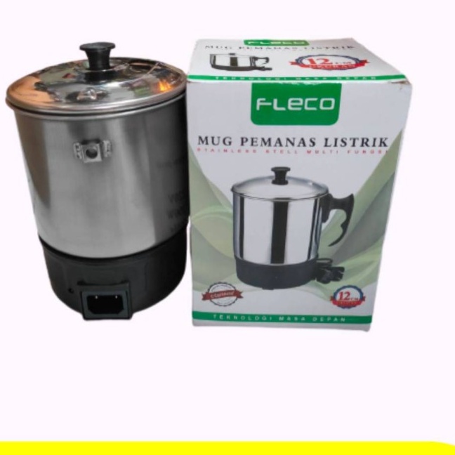 COD MUG TEKO Listrik / elektrik Pemanas Air 12 cm FLECO Stainless//MUG PEMANAS AIR FLECO UKURAN 12 CM