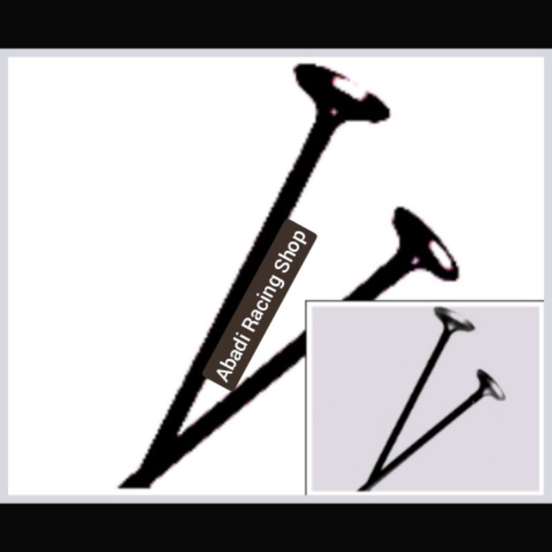 klep 34-28 batang 5mm panjang bahan karbon import negri gajah putih, kawasaki suzuki,honda,yamaha