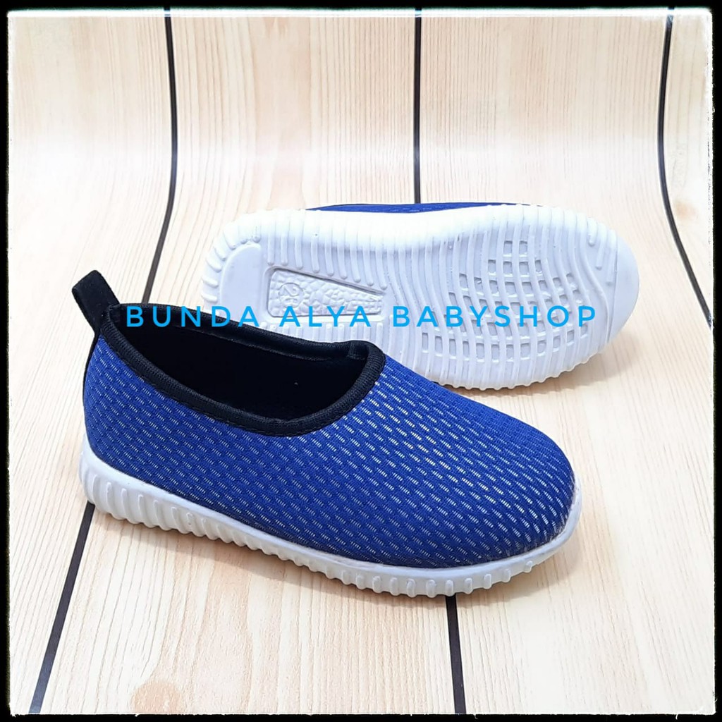 Sepatu Anak Perempuan Usia 1 - 7 Tahun BIRU Lentur - Sepatu Anak Cewek Cowok Sporty Size 22 - 35 Elastis