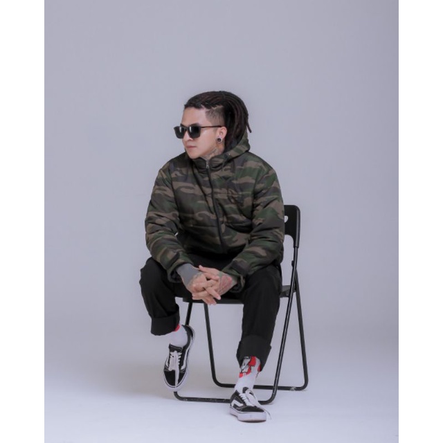 Puffer Jaket / Puffer Coat Jaket Loreng / Jaket Gelembung TEBAL ultralight