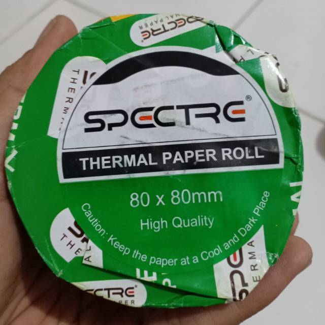 Kertas Thermal 80 x 80 mm Spectre tahan pudar awet