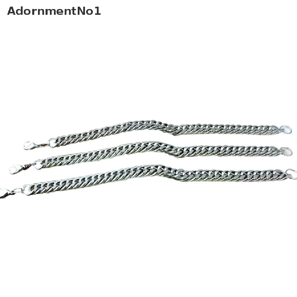 (AdornmentNo1) Gelang Tangan Rantai Bahan Stainless Steel Gaya Punk Untuk Pria