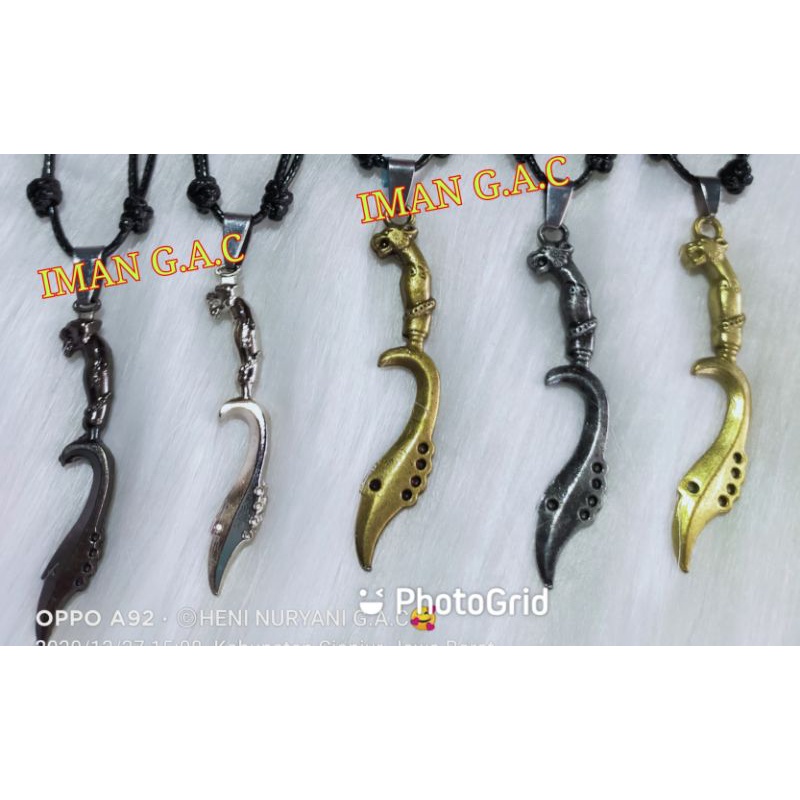 Liontin/bandul kujang import 3D/bandul kalung kujang siliwangi/bandul kalung taring kris