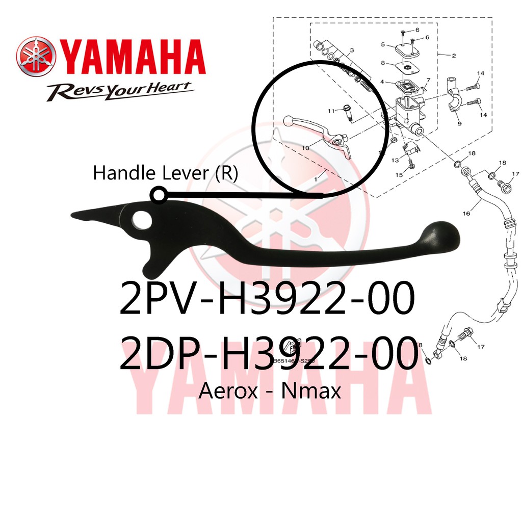 handel rem nmax handel handle rem kanan nmax asli yamaha / lever 2 nmax ori ygp Handel Kanan NMAX