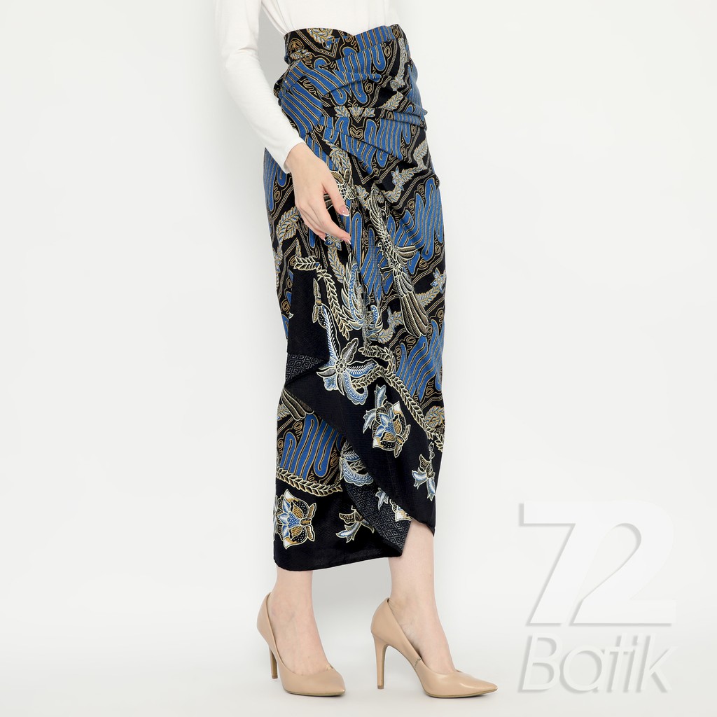 ROK BATIK SPAN Skirt Lilit Artha Kebaya Instan Modern Wanita Warna Biru Hitam Abu Grey 723396 Cap 72 - Rok Batik Lilit Bawahan Skirt Kamen Kebaya Songket Batik Panjang Plisket Span Instan Jadi Bali Lembaran Premium Modern Untuk Wanita Kondangan