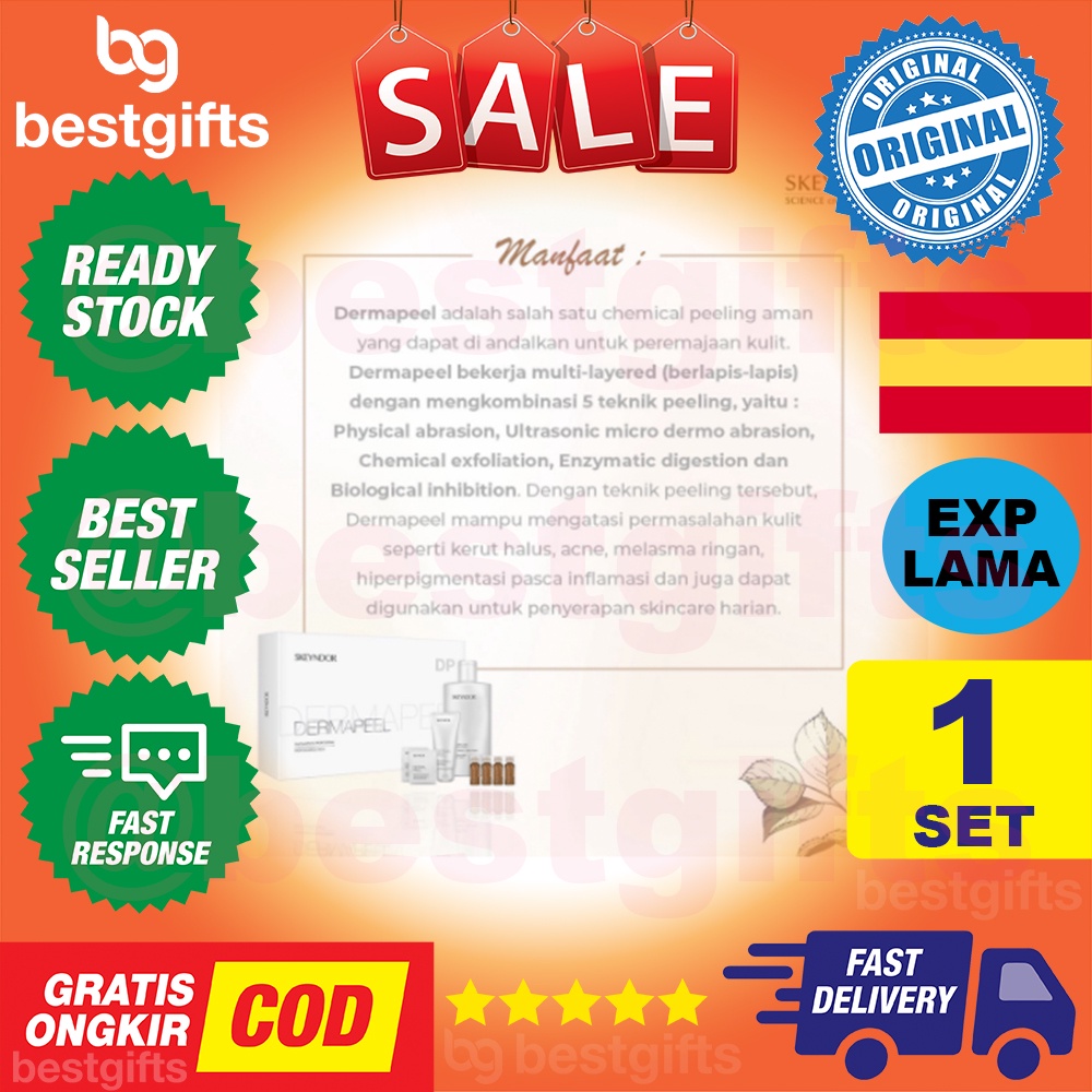 SKEYNDOR DERMAPEEL DERMA PEEL PRO PROFESSIONAL PACK MENYAMARKAN KERUT HALUS JERAWAT MELASMA HIPERPIGMENTASI