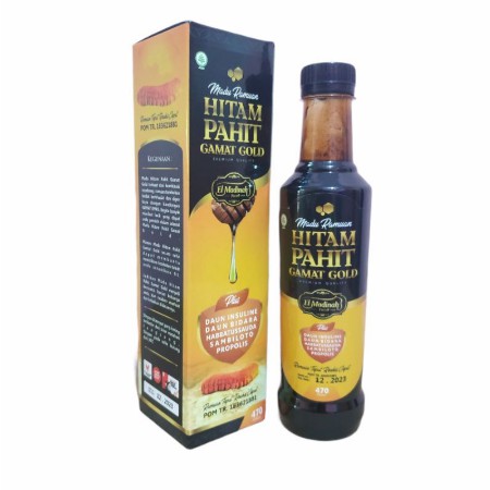 Madu Ramuan Hitam Pahit Gamat Gold Plus Daun Insulin Daun Bidara Habbatussauda Sambiloto Propolis