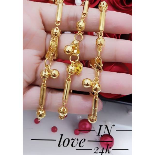 Gelang wanita xuping lapis emas 24k