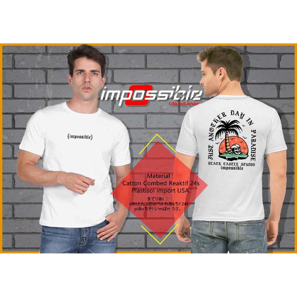 Kaos tren Paradise putih