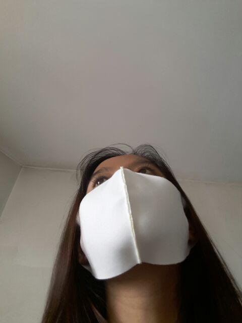 Ready Masker Putih Bahan Scuba #carlina