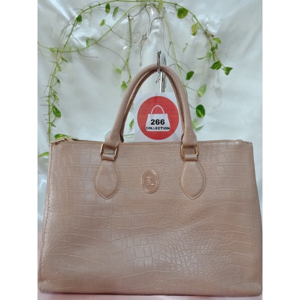 TAS KULIT ASLI MOTIF CROCO PRELOVED/SECOND