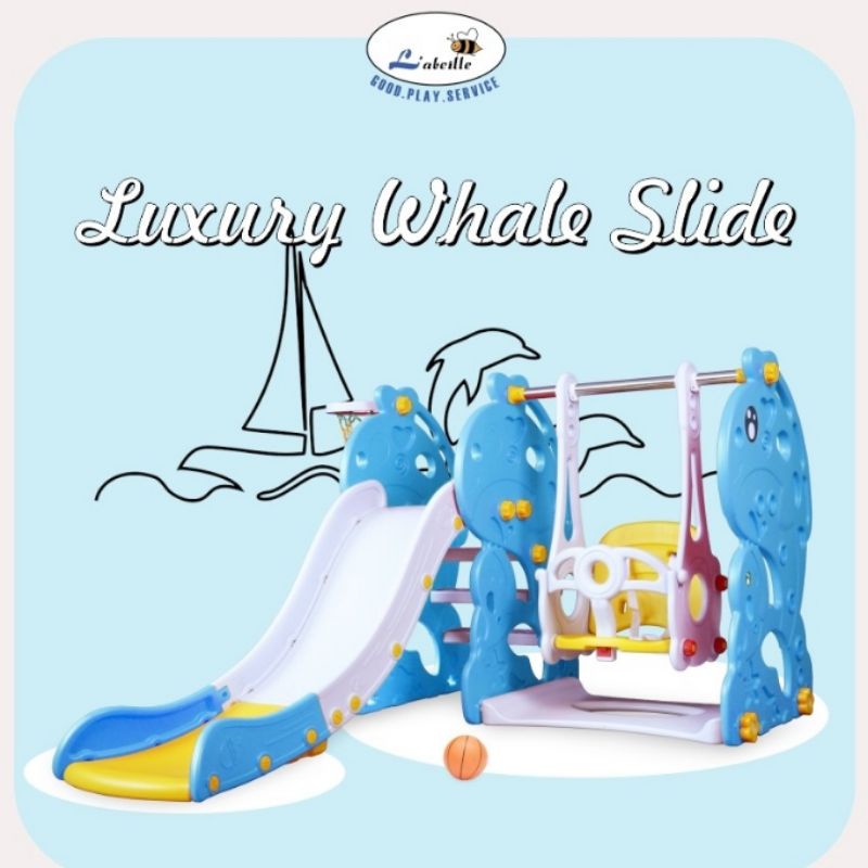 READY STOCK LUXURY WHALE SLIDE | Perosotan Ayunan Basket | Labeille KC-533