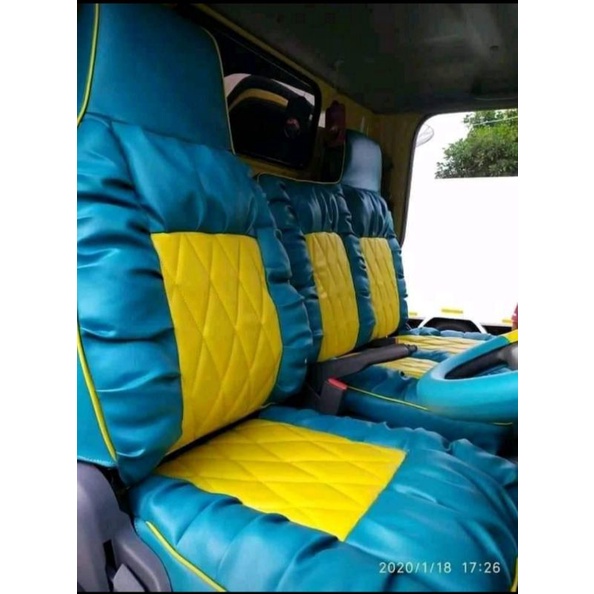 sarung jok bungkus jok mobil mitsubishi truk canter model sofa