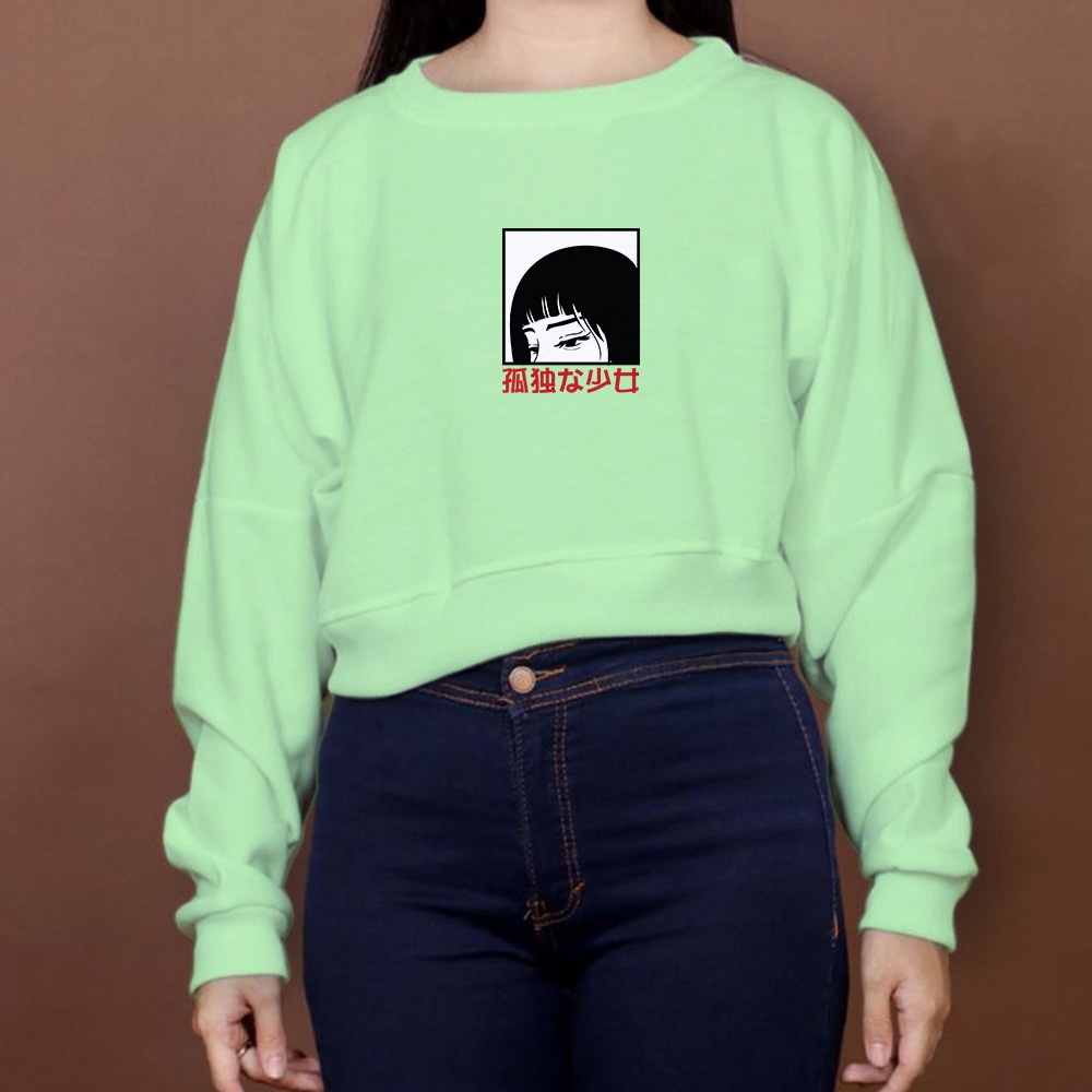 SWEATER CROP OVERSIZE HARUKA SINAYA - SWEATER CEWEK TEBAL TERLARIS