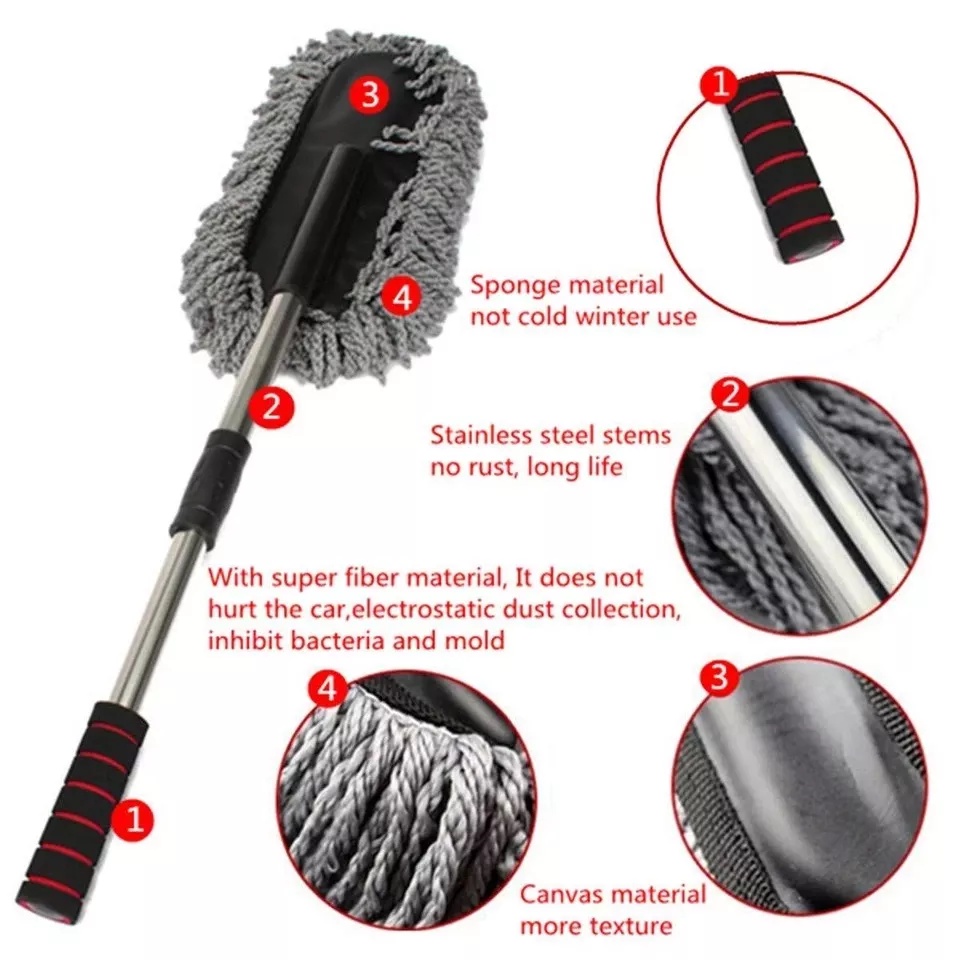 Z202 | Car Duster Telescopic Dust Remover JUMBO Kemoceng Microfiber Lap Cuci Mobil Alat Pembersih Debu Panjang Pendek