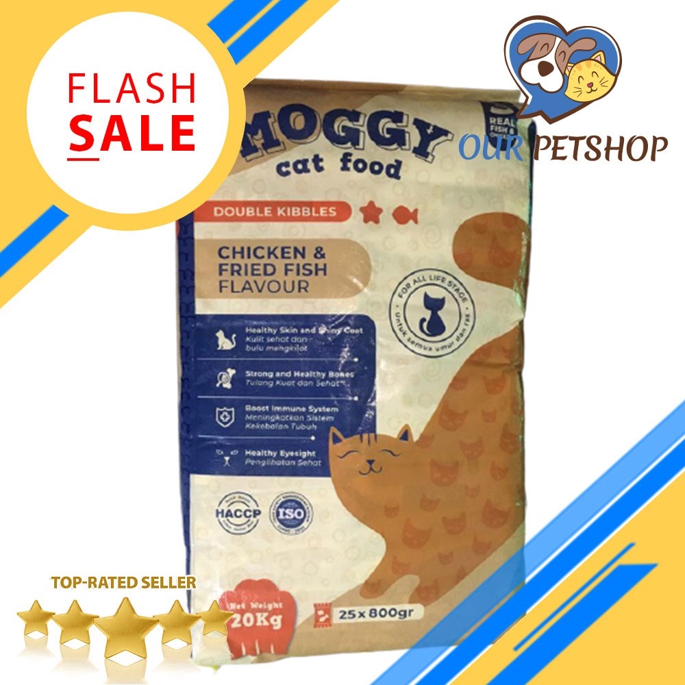 Makanan Kucing MOGGY CAT FOOD 20kg