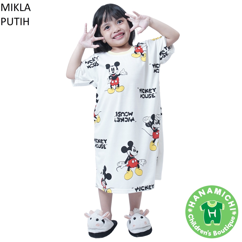 Hanamichi MIKLA Dress Anak Lengan Pendek Motif Print