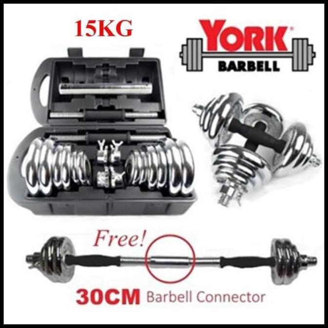 :::::::] York dumbell set 15 kg (dumbell set + dumbell 15kg)
