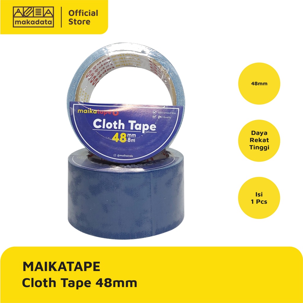

LAKBAN LINEN / CLOTH TAPE BIRU MAIKATAPE 48MM MURAH