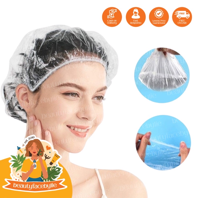 Shower Cap Penutup Kepala / Shower Cap Disposable / Sarung Pewarna Rambut