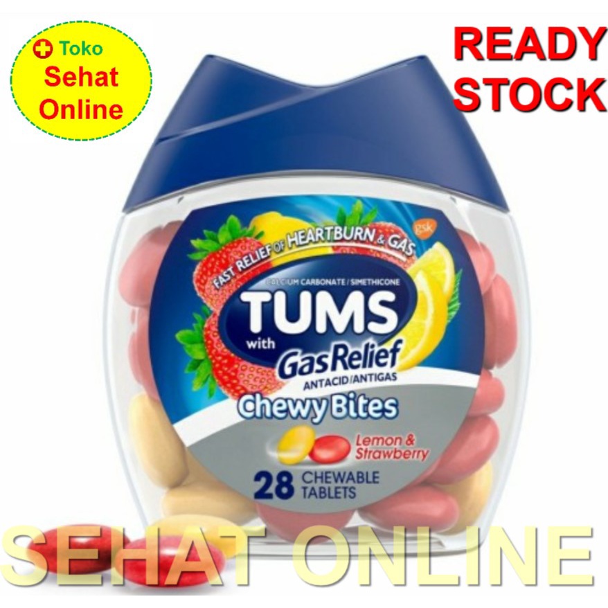 Tums with Gas Relief Antacid / Antigas Chewy Bites Chewable Tablets