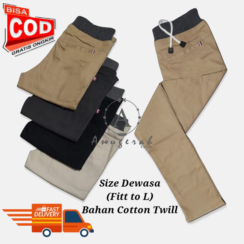 CELANA PANJANG CHINO DISTRO TALL FIT PRIA DEWASA // LONG PANTS CHINOS RIB SURFING