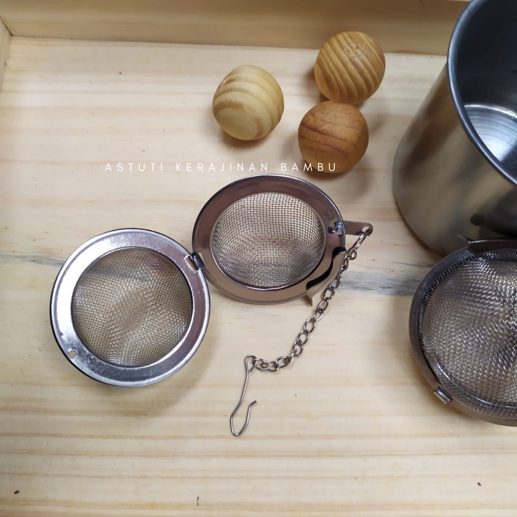 Saringan Teh Bulat d 5,5 cm Stainless/Saringan Teh Unik/Penyaring Teh/Saringan Bulat
