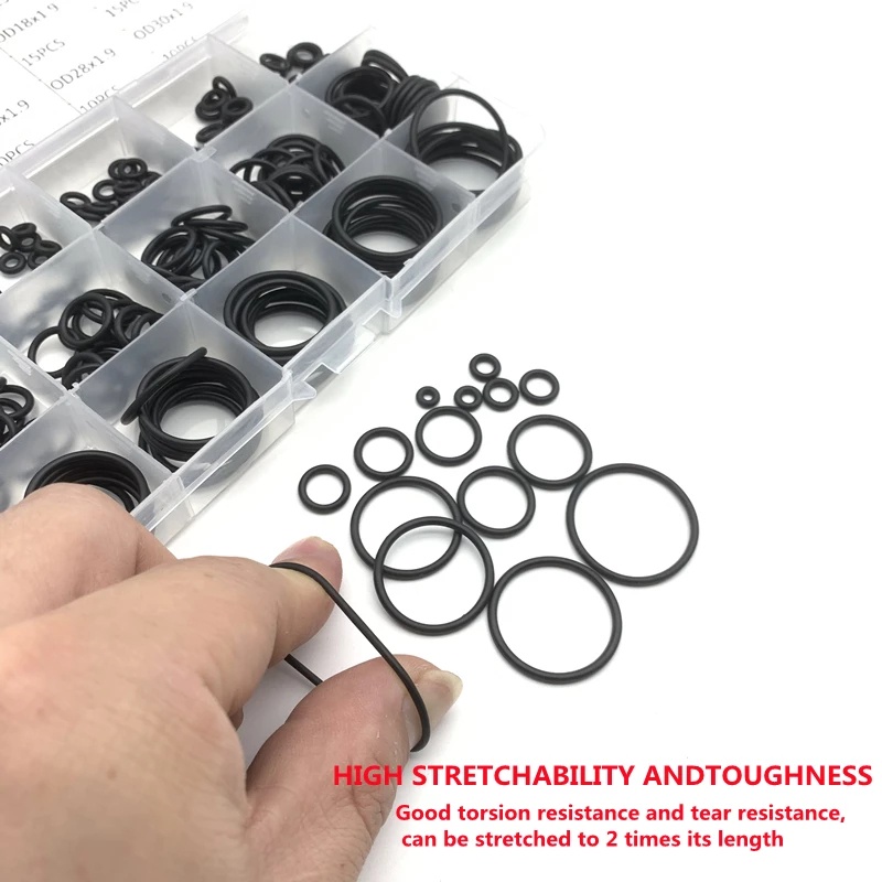 225pcs Karet Reparasi Rumah Ring O Seal Gasket Grommet Kit (Tanpa Dus)