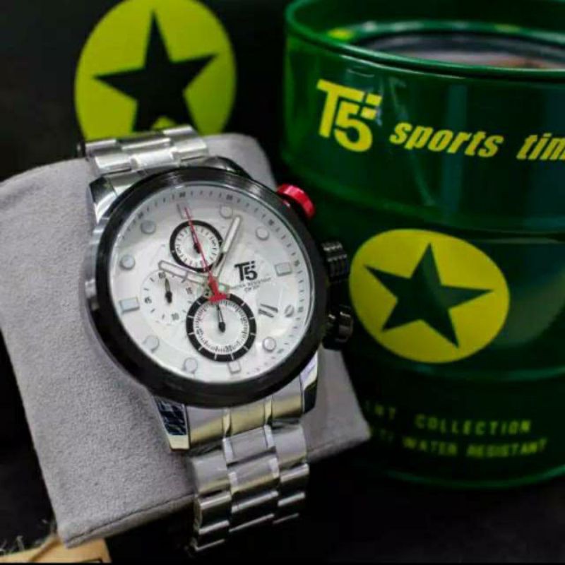 Jam T5 H 3587 original stainless bergaransi free box