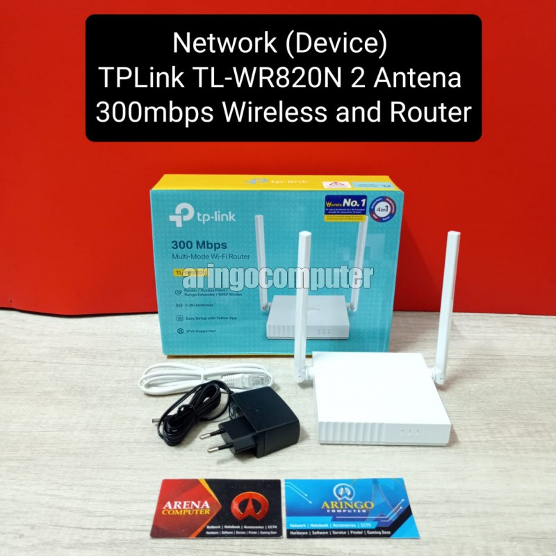 Network (Device) TPLink TL-WR820N 2 Antena 300mbps Wireless and Router