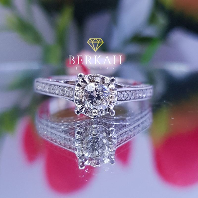 Cincin emas berlian natural diamond