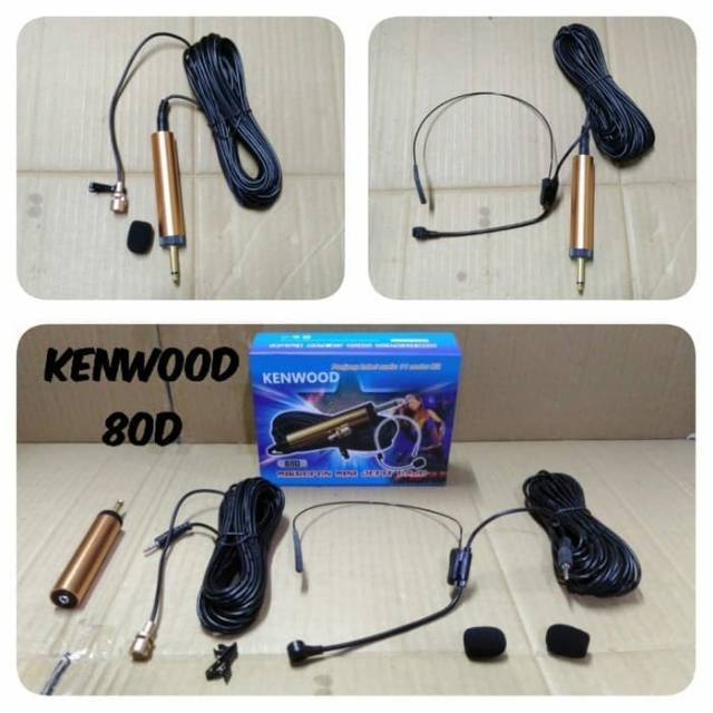 Mic kabel KENWOOD 80D Mic Clip on dan Heandset