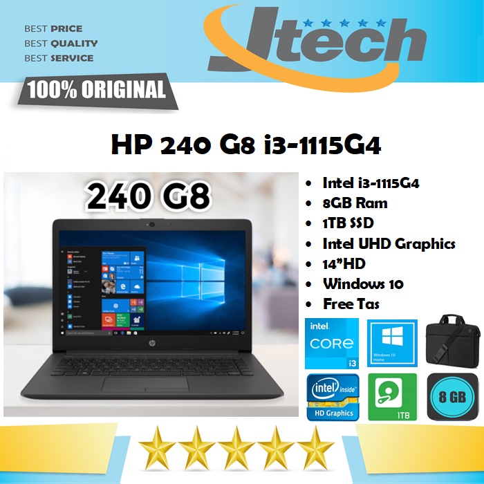 HP 240 G8 54X03PA - i3-1115G4 - 8GB - 1TB - INTEL UHD - 14