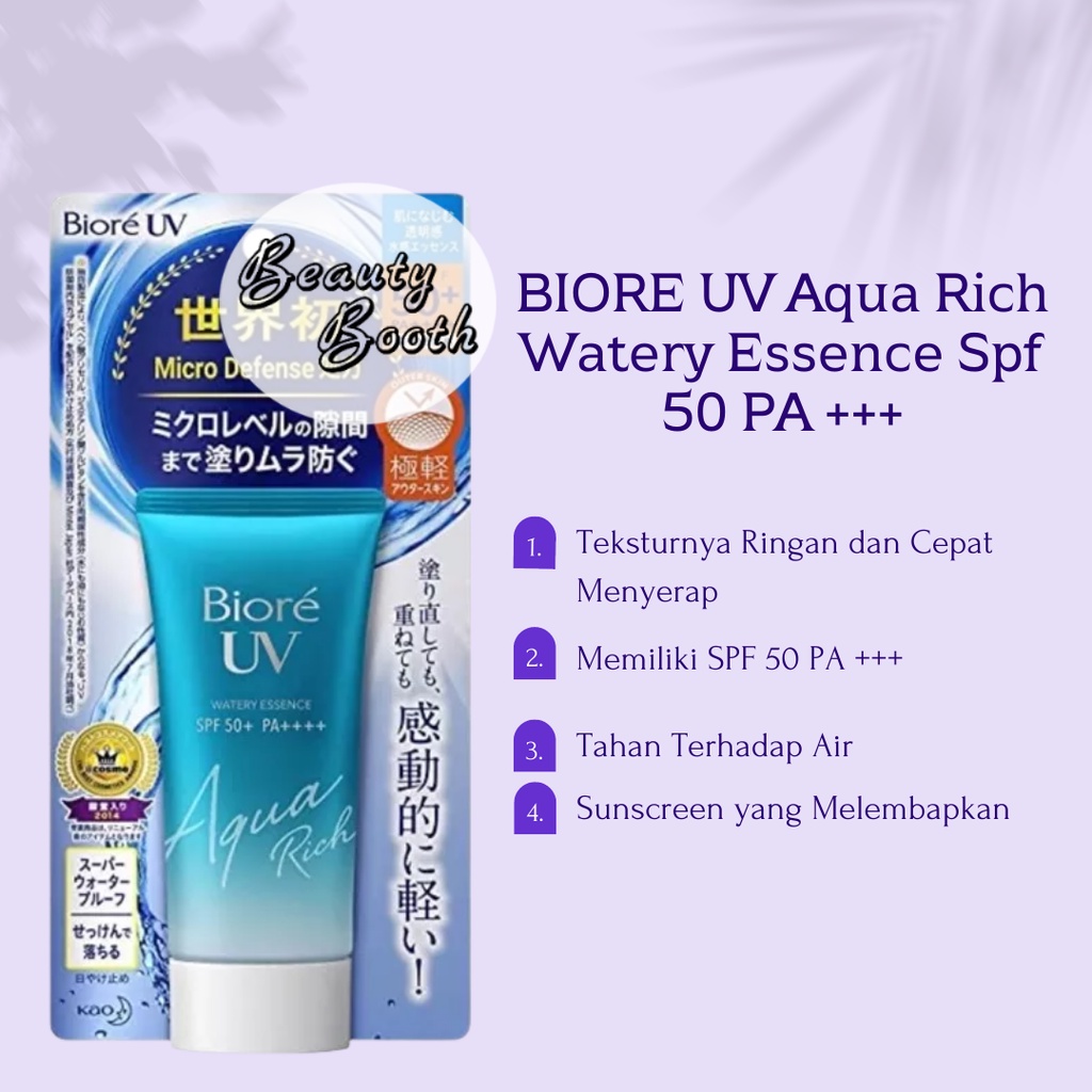 BIORE UV Aqua Rich Watery Essence Spf 50 / NEW / ORIGINAL / BIORE SunScreen