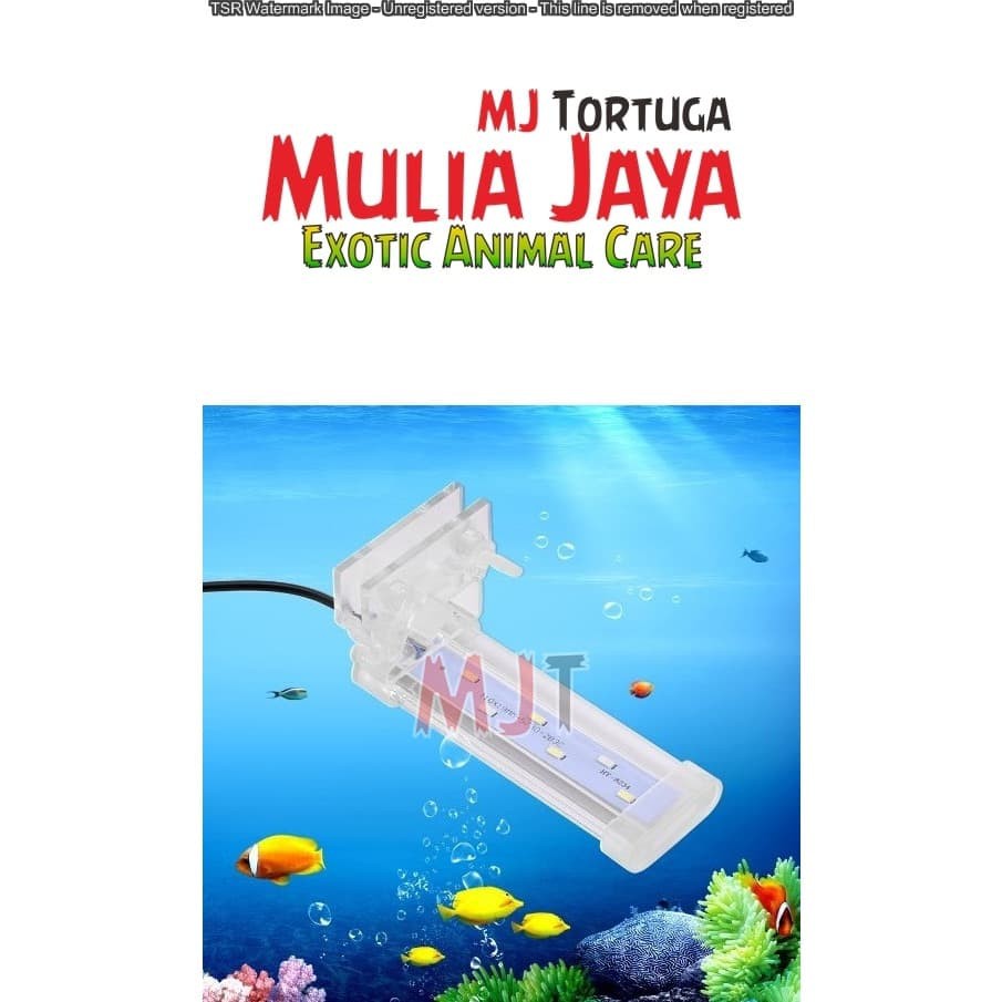 3w Lampu Jepit Led Aquarium - Putih Biru