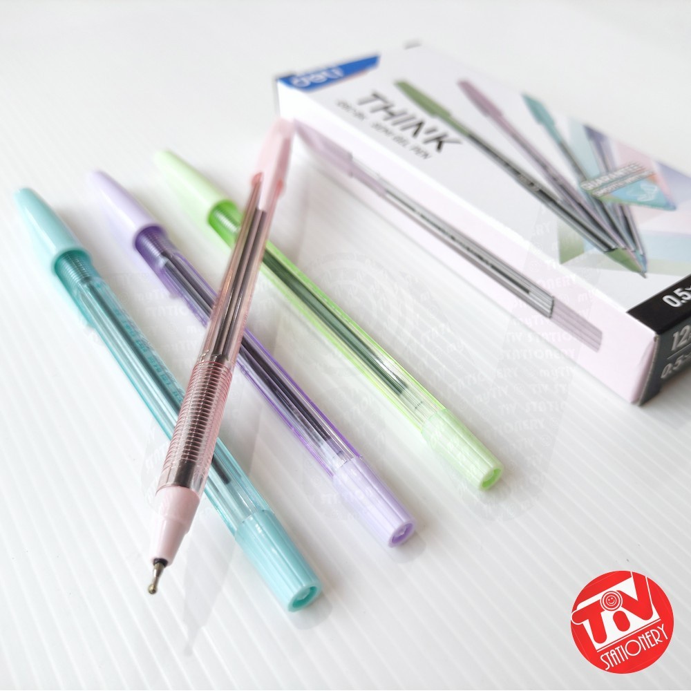 

Pulpen Deli THINK Pastel 0.5 mm Semi Gel Black Ink (1 pack = 12 pcs)